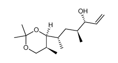 (3R,4S,6S)-4-methyl-6-((4S,5S)-2,2,5-trimethyl-1,3-dioxan-4-yl)hept-1-en-3-ol结构式