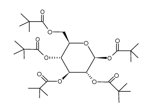 β-D-Glucopyranose, pentakis(2,2-dimethylpropanoate)结构式