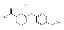 1-(4-methoxy-benzyl)-piperidine-3-carboxylic acid hydrochloride structure