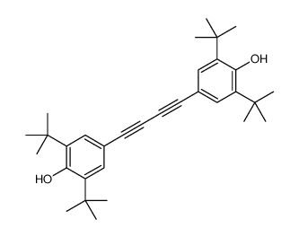 2,6-ditert-butyl-4-[4-(3,5-ditert-butyl-4-hydroxyphenyl)buta-1,3-diynyl]phenol结构式