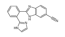 2-[2-(1H-imidazol-2-yl)phenyl]-3H-benzimidazole-5-carbonitrile结构式