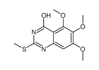 5,6,7-trimethoxy-2-methylsulfanyl-1H-quinazolin-4-one结构式