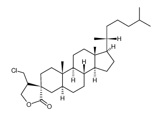 (3R)-4'-chloromethyldihydrospiro-[5α-cholestane-3,3'(2'H)-furan]-2'-one Structure