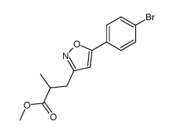 3-[5-(4-bromophenyl)isoxazol-3-yl]-2-methylpropionic acid methyl ester结构式