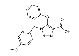 1-(4-Methoxy-benzyl)-5-phenylsulfanyl-1H-[1,2,3]triazole-4-carboxylic acid Structure