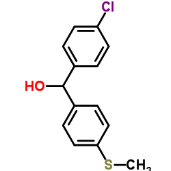 4-CHLORO-4'-(METHYLTHIO)BENZHYDROL structure