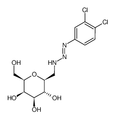 β-D-galactopyranosylmethyl 3,4-dichlorophenyltriazene Structure