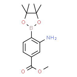 2-Amino-4-(methoxycarbonyl)phenylboronic acid pinacol ester structure