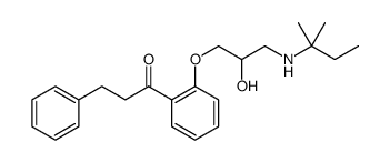 1-Propanone, 1-[2-[3-[(1,1-dimethylpropyl)amino]-2-hydroxypropoxy]phenyl]-3-phenyl Structure