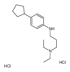 N-(4-cyclopentylphenyl)-N',N'-diethylpropane-1,3-diamine,dihydrochloride结构式