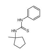 N-(1-methyl-cyclopentyl)-N'-phenyl-thiourea结构式