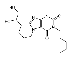 7-(5,6-dihydroxyhexyl)-3-methyl-1-pentyl-purine-2,6-dione结构式