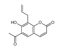 6-acetyl-8-allyl-7-hydroxycoumarin结构式