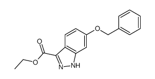 6-(苯基甲氧基)-1H-吲唑-3-羧酸乙酯结构式