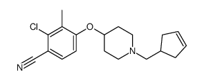 2-chloro-4-{[1-(cyclopent-3-en-1-ylmethyl)piperidin-4-yl]oxy}-3-methylbenzonitrile Structure