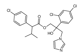 (+)-3-[2-(4-chlorophenyl)isovaleroyloxy]-2-(2,4-dichlorophenyl)-1-(imidazol-1-yl)-2-propanol结构式