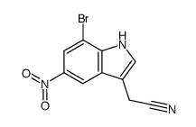 7-bromo-5-nitro-3-indoleacetonitrile结构式