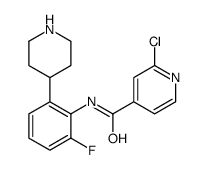 2-chloro-N-(2-fluoro-6-piperidin-4-ylphenyl)pyridine-4-carboxamide结构式