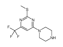 Pyrimidine, 2-(methylthio)-4-(1-piperazinyl)-6-(trifluoromethyl) Structure