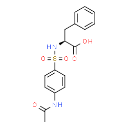 (2S)-2-[(4-acetamidophenyl)sulfonylamino]-3-phenyl-propanoic acid structure