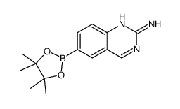 6-(4,4,5,5-四甲基-1,3,2-二氧硼杂环戊烷-2-基)喹唑啉-2-胺结构式