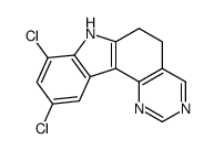 dihydro-6,7 dichloro-8,10 5H-pyrimidino<5,4-c>carbazole Structure