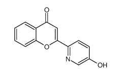 2-(5-hydroxypyridin-2-yl)chromen-4-one Structure