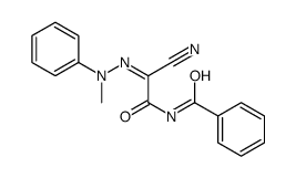 2-benzamido-N-(N-methylanilino)-2-oxoethanimidoyl cyanide结构式