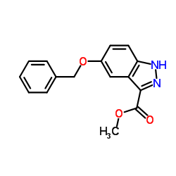 5-苄氧基-1H-吲唑-3-羧酸甲酯结构式