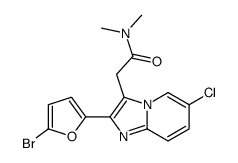 2-[2-(5-bromofuran-2-yl)-6-chloroimidazo[1,2-a]pyridin-3-yl]-N,N-dimethylacetamide Structure