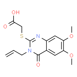 (3-ALLYL-6,7-DIMETHOXY-4-OXO-3,4-DIHYDRO-QUINAZOLIN-2-YLSULFANYL)-ACETIC ACID结构式