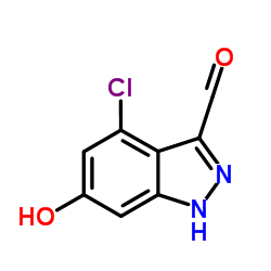 4-Chloro-6-hydroxy-1H-indazole-3-carbaldehyde structure