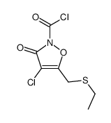 4-chloro-5-(ethylsulfanylmethyl)-3-oxo-1,2-oxazole-2-carbonyl chloride Structure