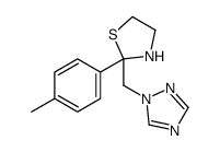 2-(4-methylphenyl)-2-(1,2,4-triazol-1-ylmethyl)-1,3-thiazolidine结构式