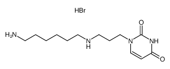 N-<3-(1-uracilyl)propyl>hexamethylenediamine dihydrobromide结构式