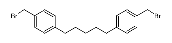 1-(bromomethyl)-4-[5-[4-(bromomethyl)phenyl]pentyl]benzene结构式