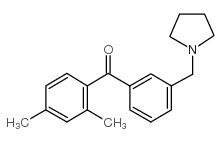 2,4-DIMETHYL-3'-PYRROLIDINOMETHYL BENZOPHENONE Structure