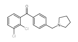 2,3-DICHLORO-4'-PYRROLIDINOMETHYL BENZOPHENONE structure
