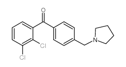 2,3-DICHLORO-4'-PYRROLIDINOMETHYL BENZOPHENONE Structure