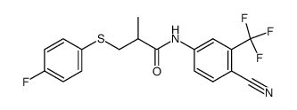 N-[4-cyano-3-(trifluoromethyl)phenyl]-3-[(4-fluorophenyl)thio]-2-methyl-propanamide Structure