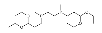 3,3-diethoxypropyl-[2-[3,3-diethoxypropyl(methyl)phosphanyl]ethyl]-methylphosphane Structure