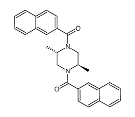 (2RS,5SR)-1,4-bis(2'-napthoyl)-2,5-dimethylpiperazine结构式