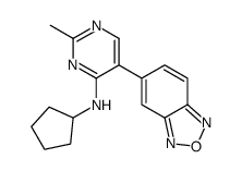 5-(2,1,3-benzoxadiazol-5-yl)-N-cyclopentyl-2-methylpyrimidin-4-amine Structure