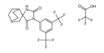 3'-(3,5-bis(trifluromethyl)phenyl)-quinuclidine-3-spiro-5'-hydantoins trifluoroacetate salt结构式