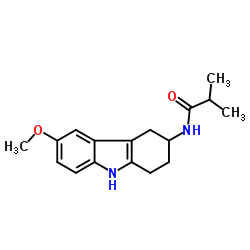 N-(6-Methoxy-2,3,4,9-tetrahydro-1H-carbazol-3-yl)-2-methylpropanamide Structure