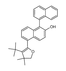 4-tert-butyl-5-(2-hydroxy-1,1'-binaphthyl-5-yl)-3,3-dimethyl-2,3-dihydrofuran Structure