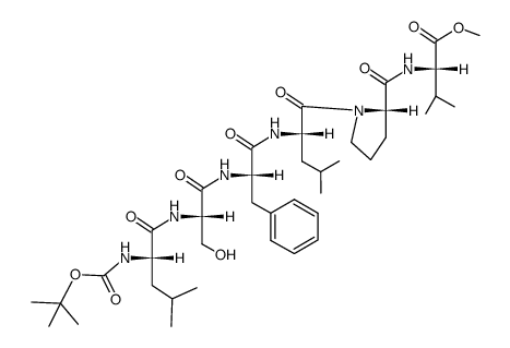 Boc-Leu-Ser-Phe-Leu-Pro-Val-OMe结构式