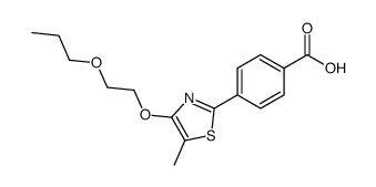 4-[5-methyl-4-(2-propoxyethoxy)-1,3-thiazol-2-yl]benzoic acid结构式