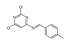 N-(2,6-dichloropyrimidin-4-yl)-1-(4-methylphenyl)methanimine Structure