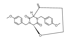 8,10-bis(p-methoxybenzyl)-8,10-diaza-5-methylene-2-oxabicyclo(4.2.2)decane-7,9-dione Structure